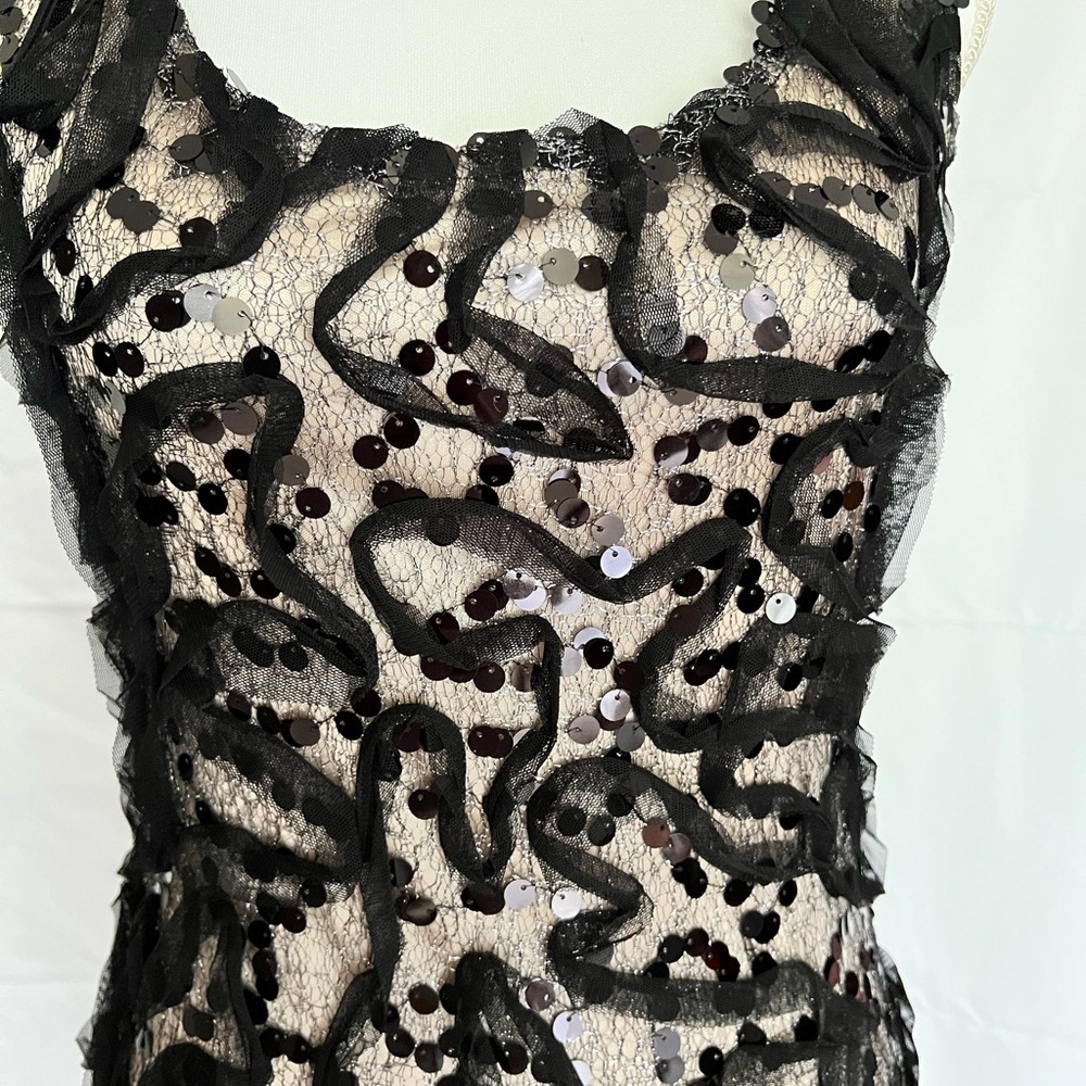 Ya Los Angeles Black Cream Mini Dress - Picture 4 of 12
